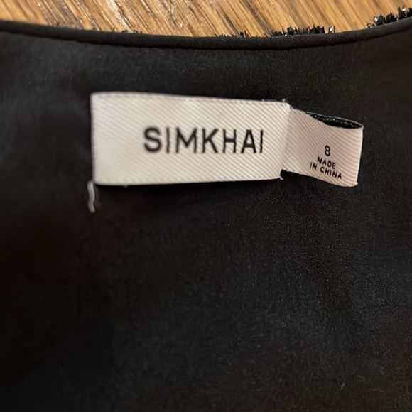 Simkhai Camryn V-neck wrap dress black - Picture 8 of 10